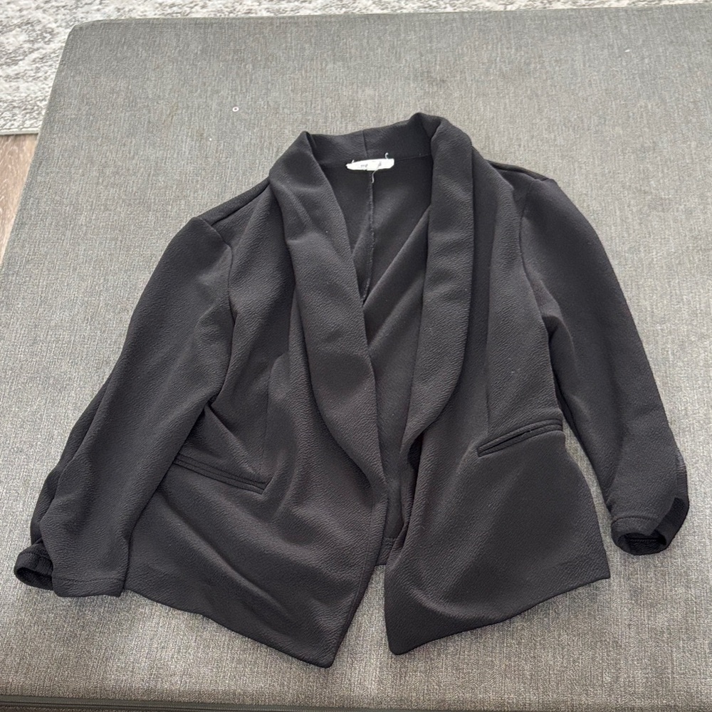 Maurices Classic Black Women's Blazer 3/4 length sleeve
